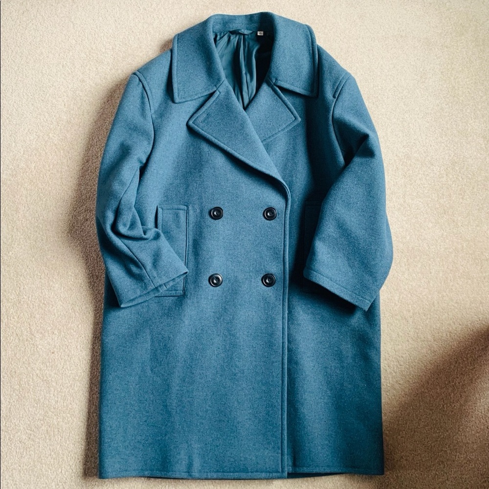 Uniqlo women U wool blended double face wrap coat